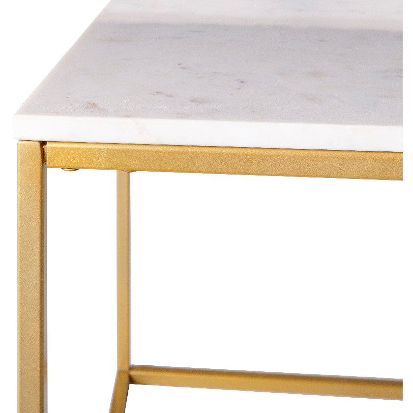 Kirkkonummi White/Gold Coffee Table
