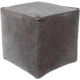 Tearia Steel Grey Pouf