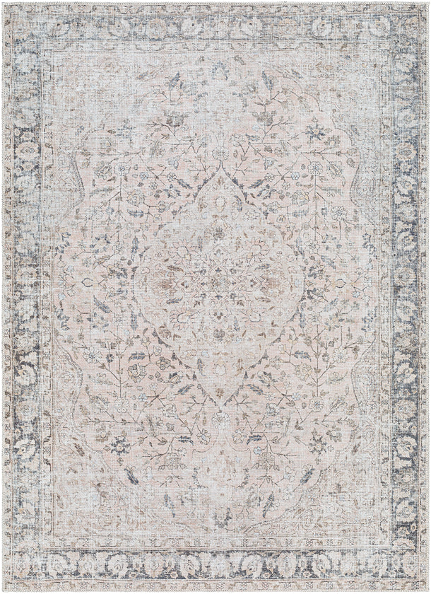 Sederick Traditional Blush Washable Area Rug