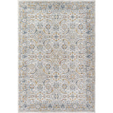 Stepfon Traditional Off-White/Amber Area Rug