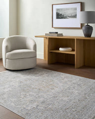 Zerrick Traditional Light Gray Area Rug