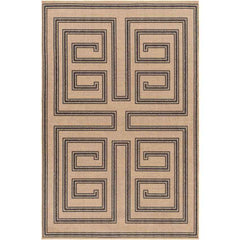 Drayton Global Tan/Charcoal Washable Area Rug