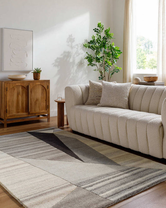 Lollum Modern Metallic - Silver Area Rug