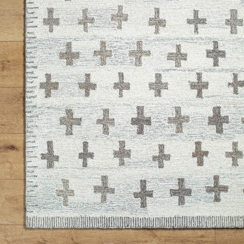 Kashena Modern Ivory/Medium Brown Area Rug