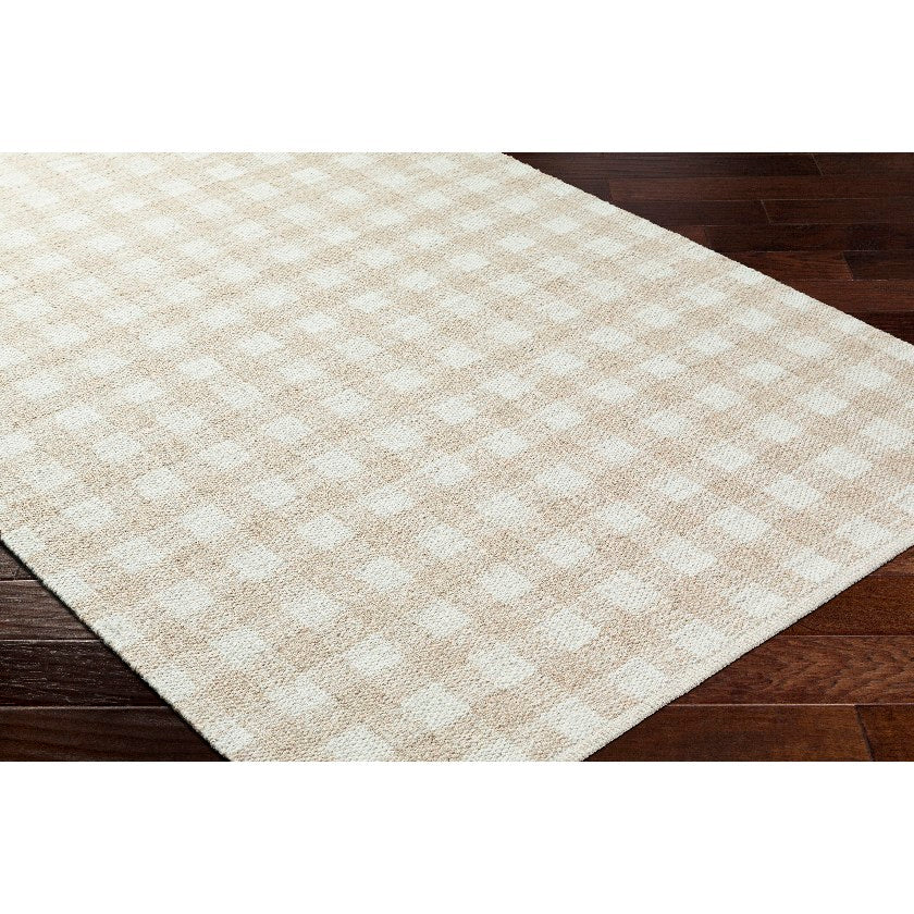 Jamaris Solid and Border Warm Grey Area Rug