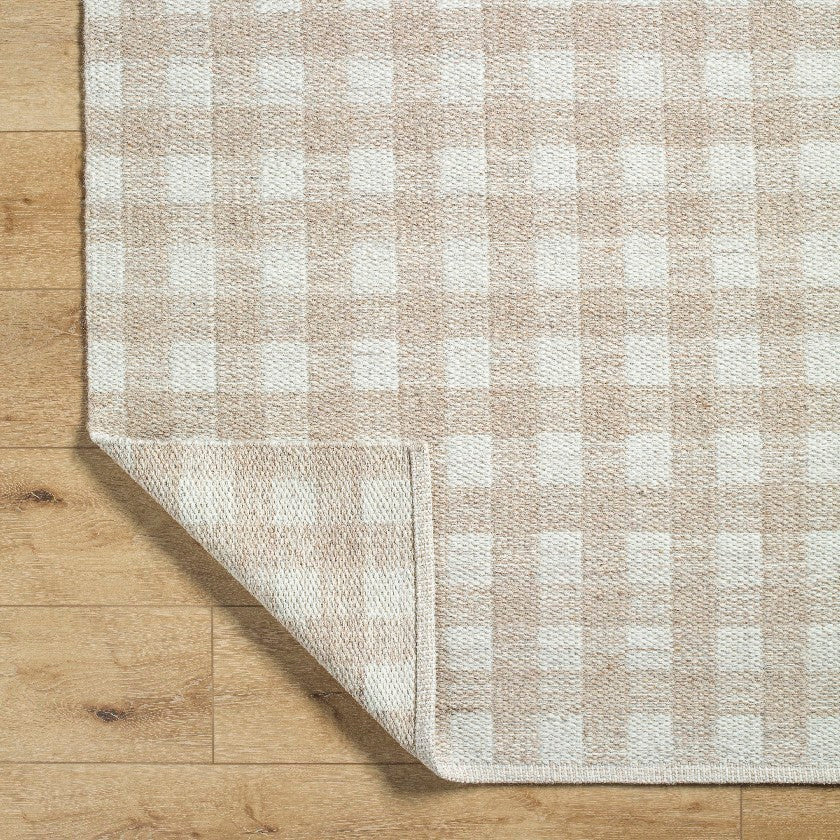Jamaris Solid and Border Warm Grey Area Rug
