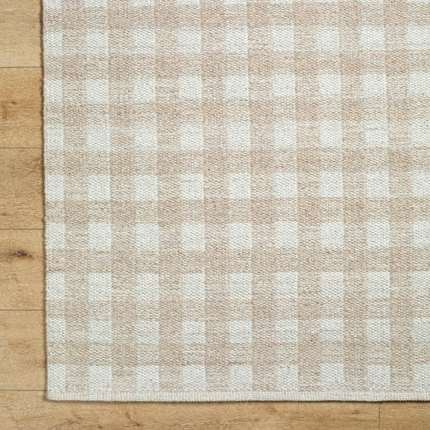 Jamaris Solid and Border Warm Grey Area Rug