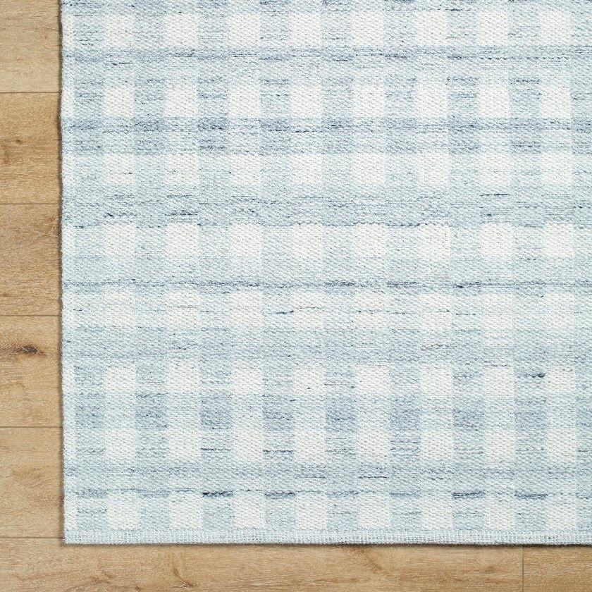 Jamaris Solid and Border Light Slate Area Rug