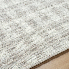 Jamaris Solid and Border Medium Brown Area Rug