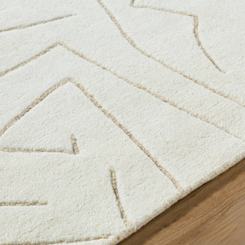 Jillienne Modern White Area Rug
