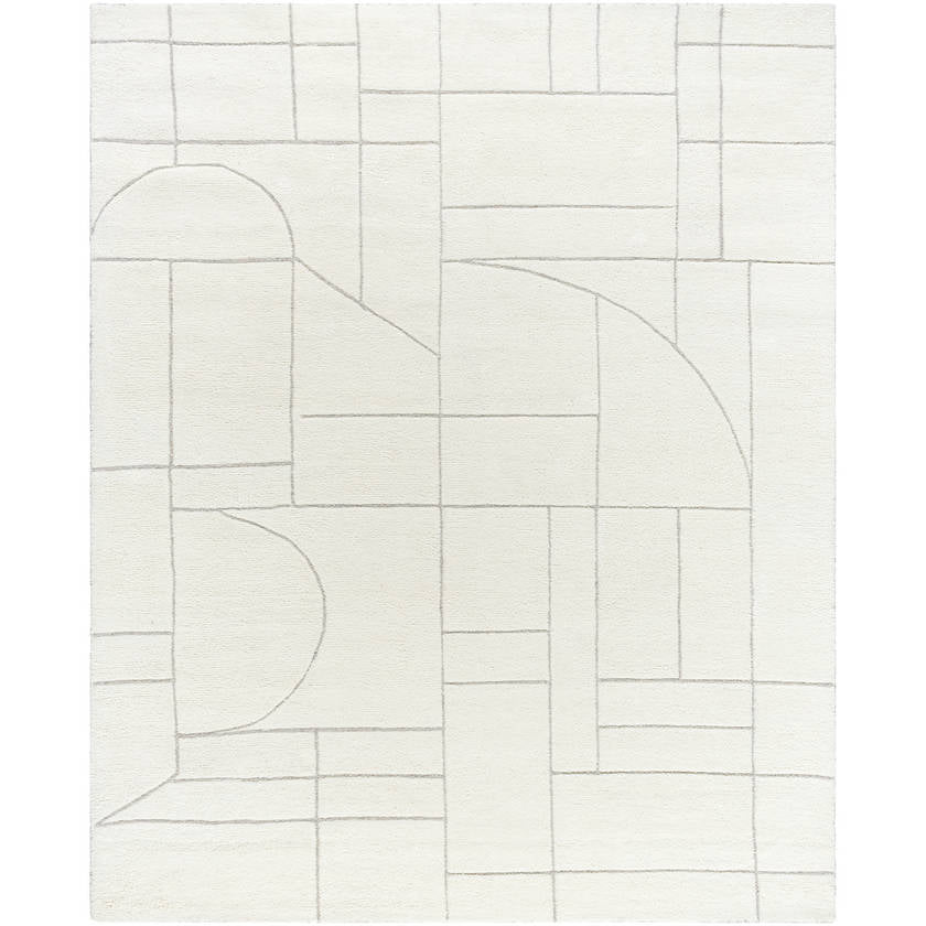 Benard Modern Light Silver Area Rug