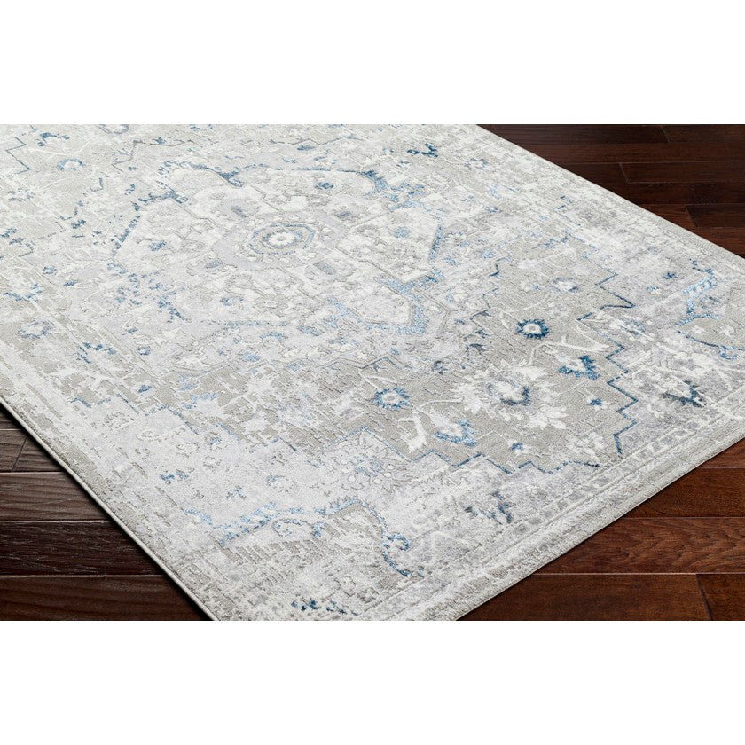 Shawnte Traditional Dark Blue Area Rug