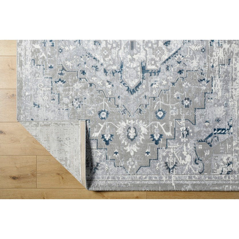 Shawnte Traditional Dark Blue Area Rug