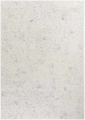 Tobey Solid and Border Ivory Washable Area Rug