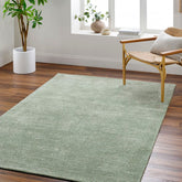 Jett Solid and Border Moss Area Rug