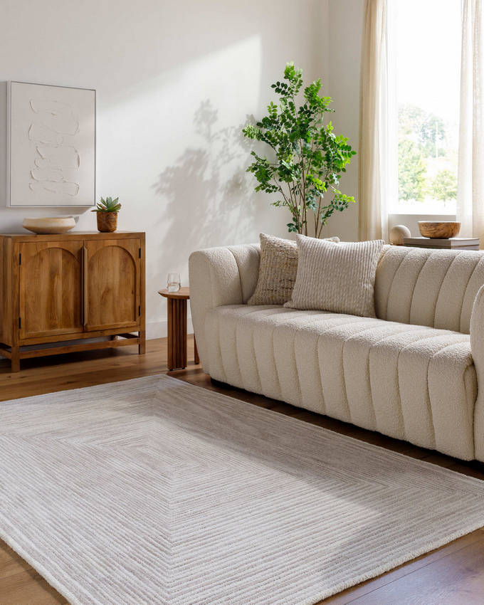 Antwann Modern Light Silver Area Rug
