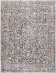 Ramin Traditional Denim Washable Area Rug