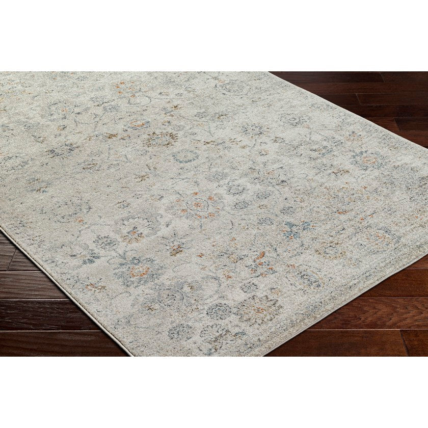 Flint Traditional Medium Gray/Light Beige Area Rug