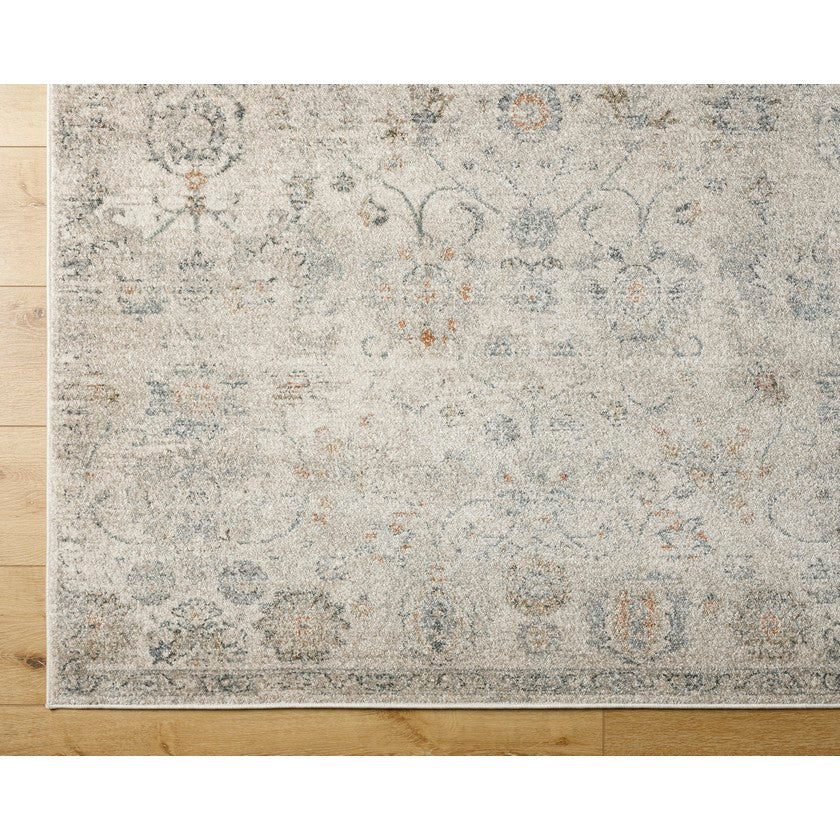 Flint Traditional Medium Gray/Light Beige Area Rug