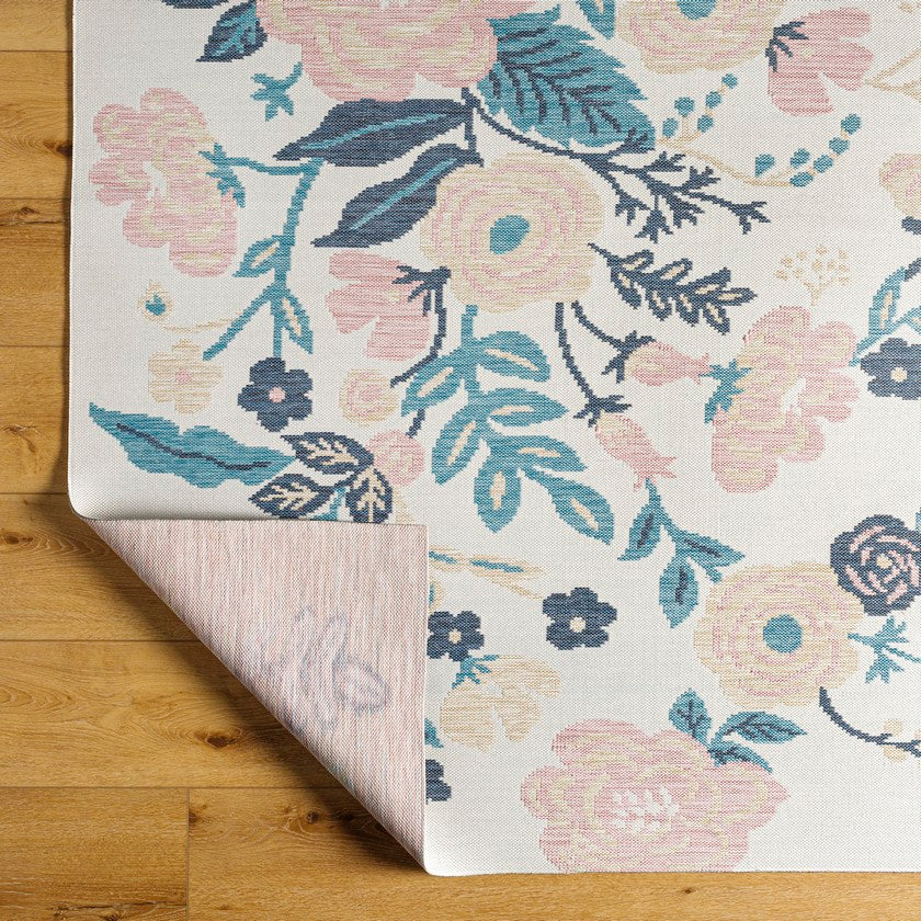 Kyesha Coastal Blush/Light Beige Area Rug