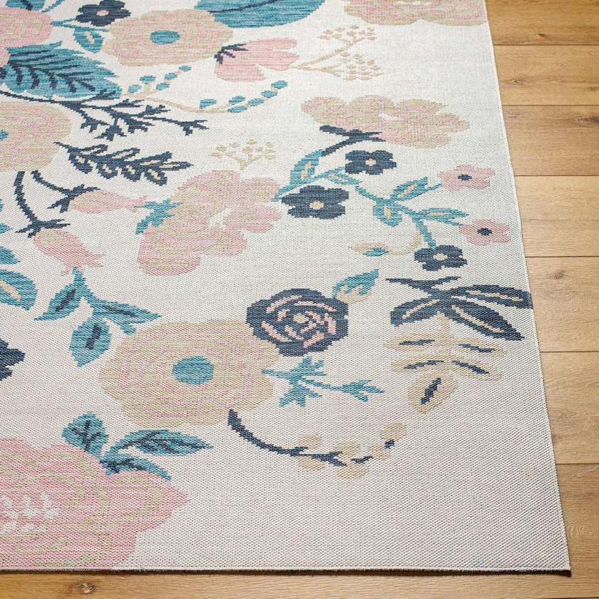 Kyesha Coastal Blush/Light Beige Area Rug
