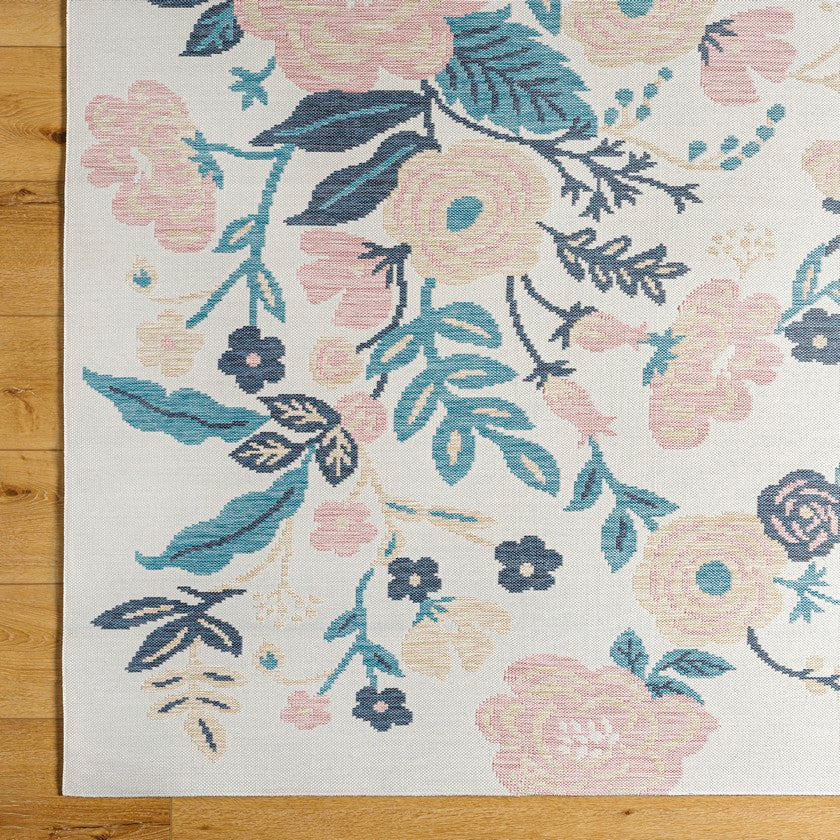 Kyesha Coastal Blush/Light Beige Area Rug