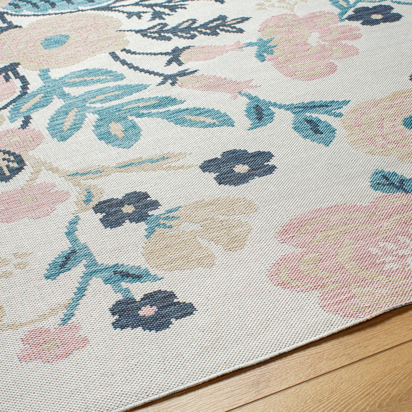 Kyesha Coastal Blush/Light Beige Area Rug