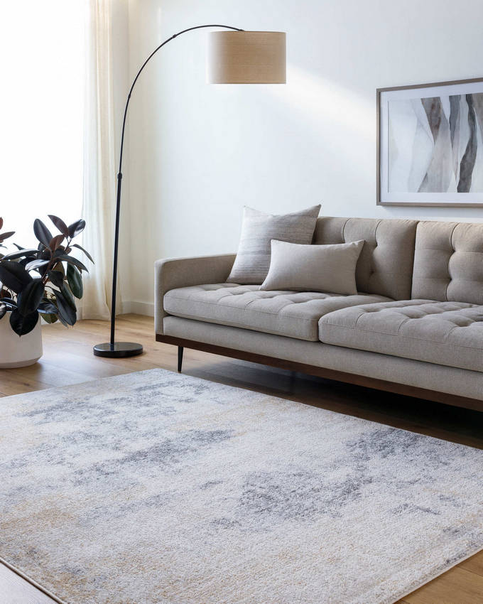 Parks Modern Charcoal/Amber Area Rug