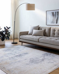 Parks Modern Charcoal/Amber Area Rug