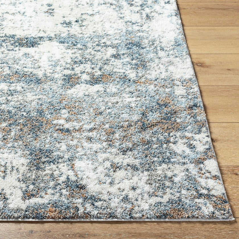 Narah Solid and Border Dark Blue Area Rug
