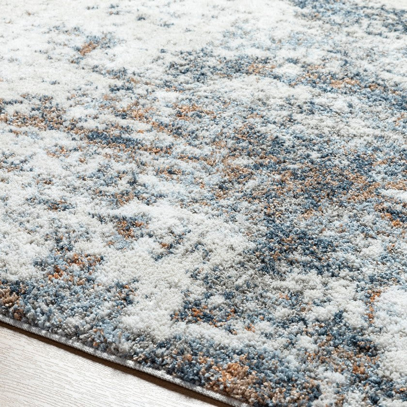 Narah Solid and Border Dark Blue Area Rug