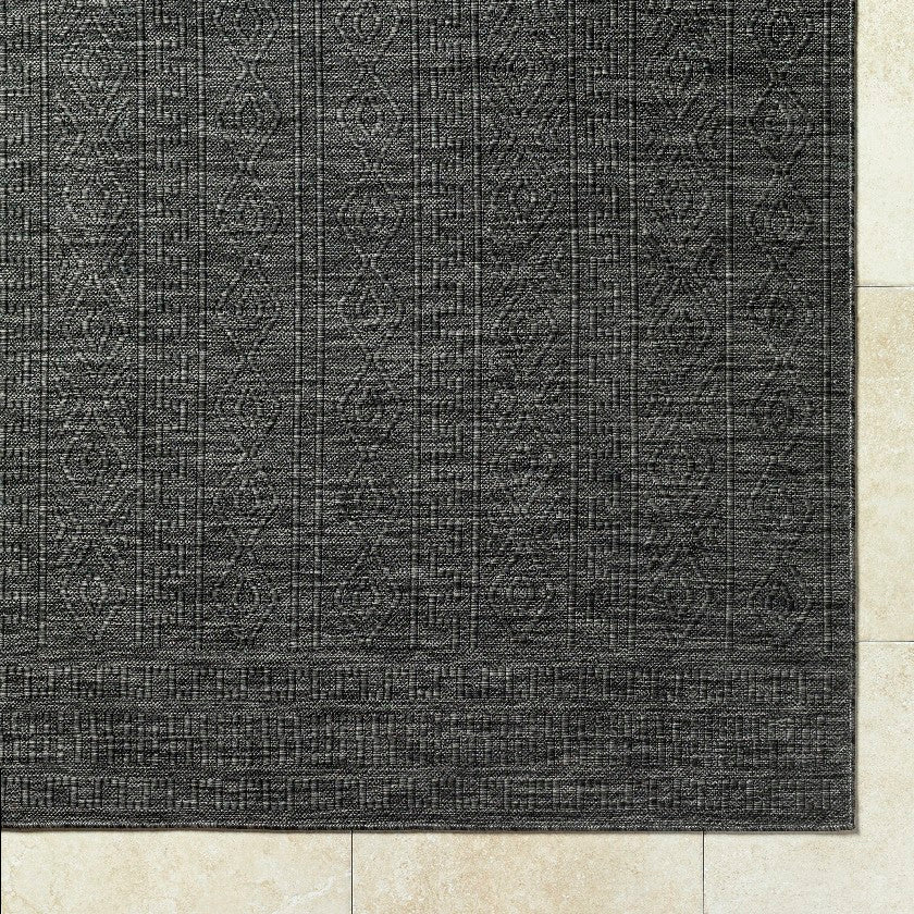 Benjaman Bohemian Black Area Rug