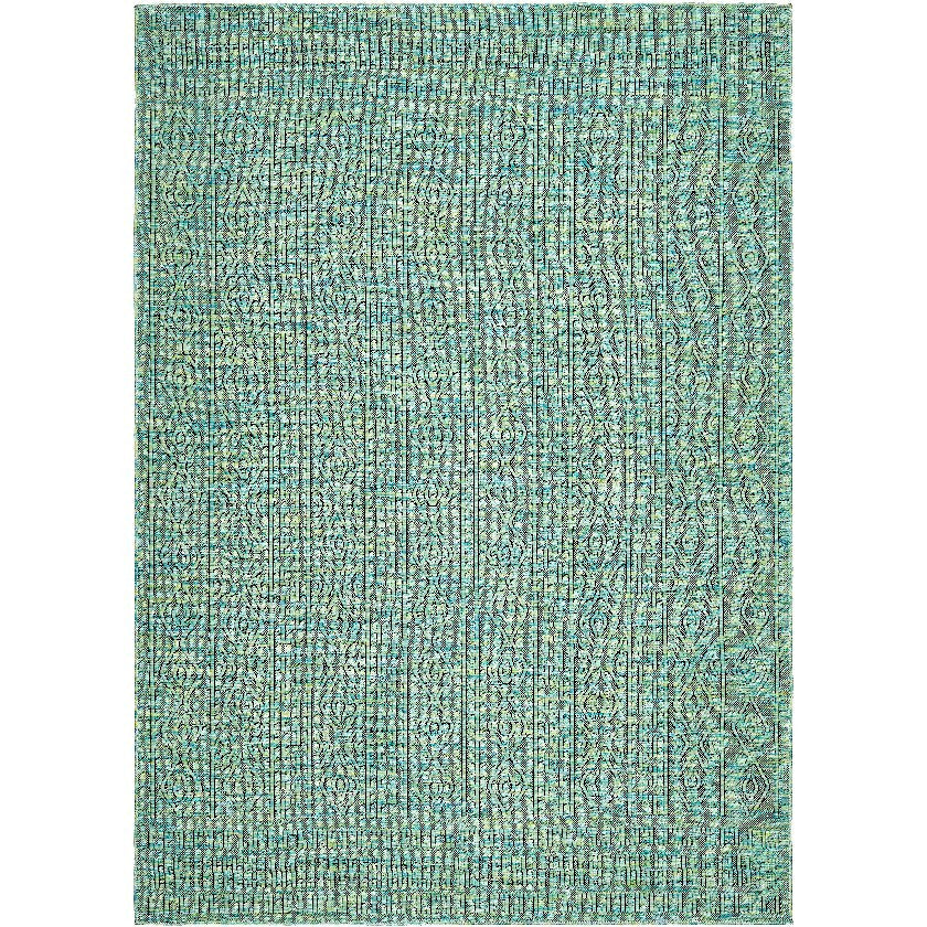 Benjaman Bohemian Dark Green Area Rug
