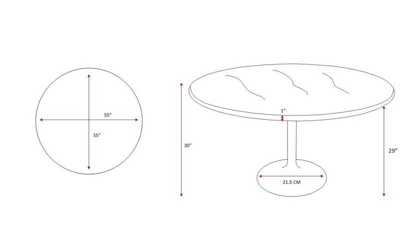 Amada Black Dining Table