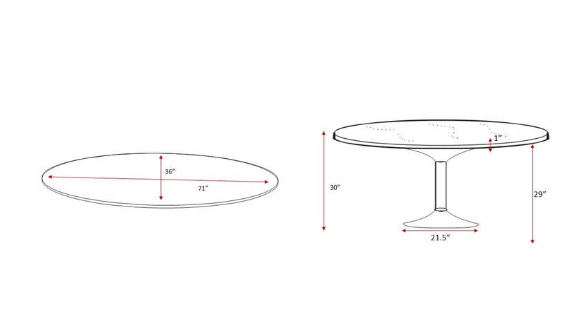 Surprise Wood/Black Dining Table