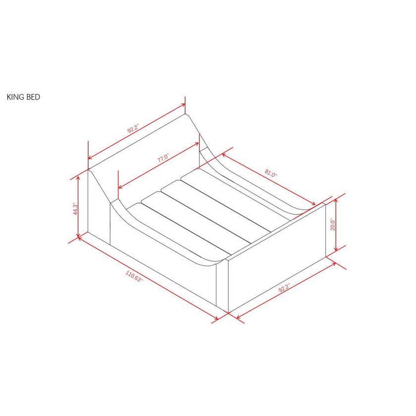 Aris Beige/Brown Upholstered Bed