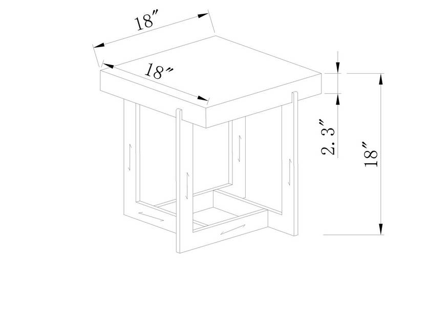 Destry Gray End Table
