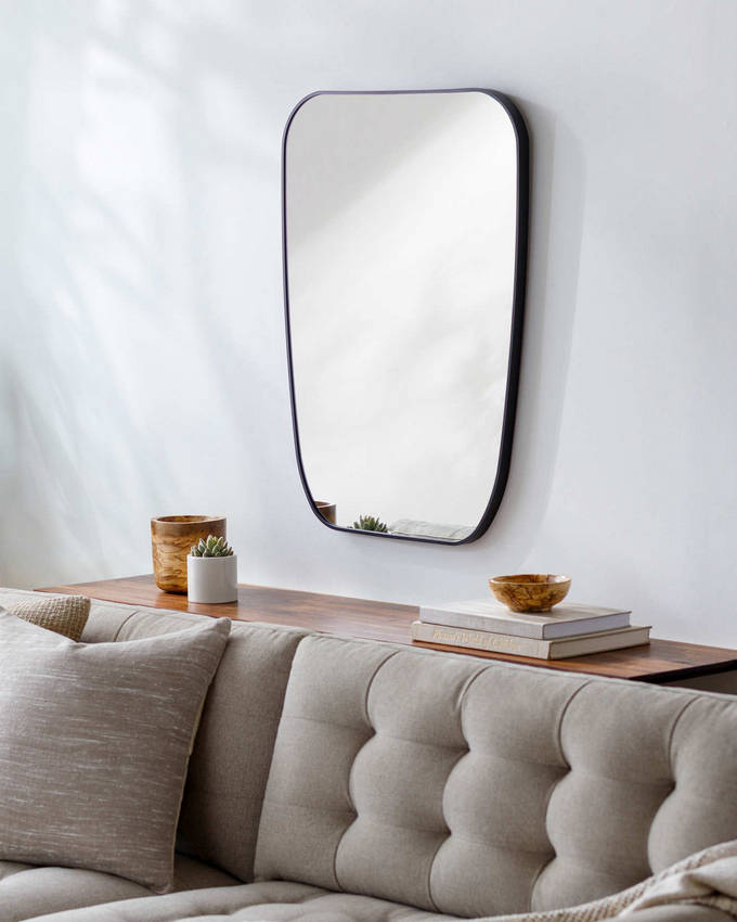 Samone Modern Black Wall Mirror