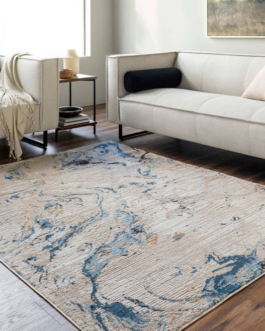 Illiam Modern Blue Area Rug