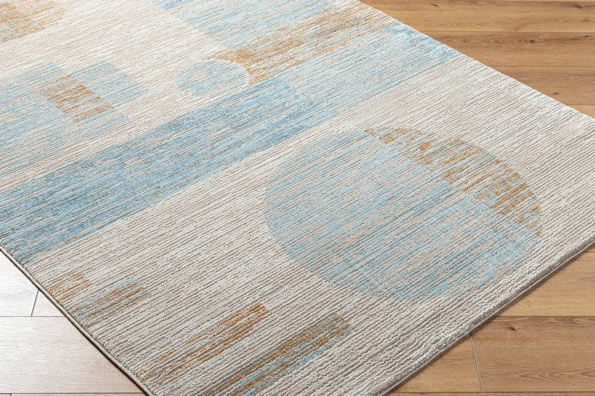 Sumer Modern Tan/Blue Area Rug