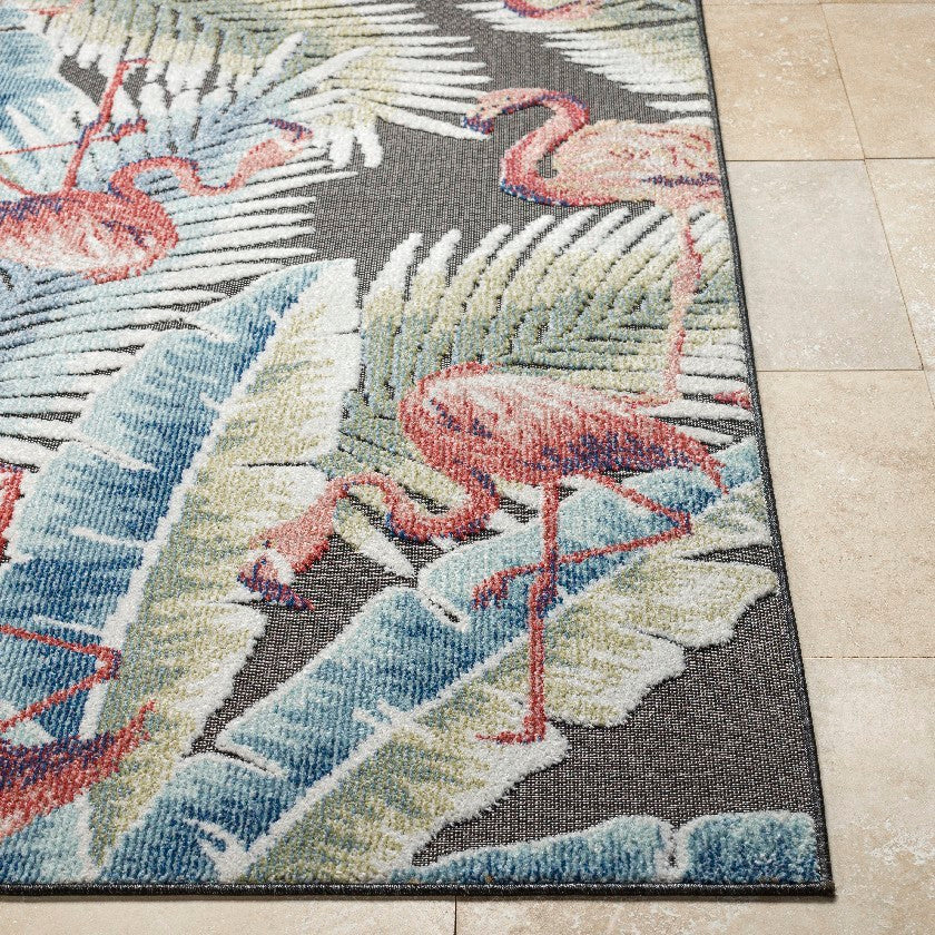 Shafiq Coastal Charcoal Area Rug