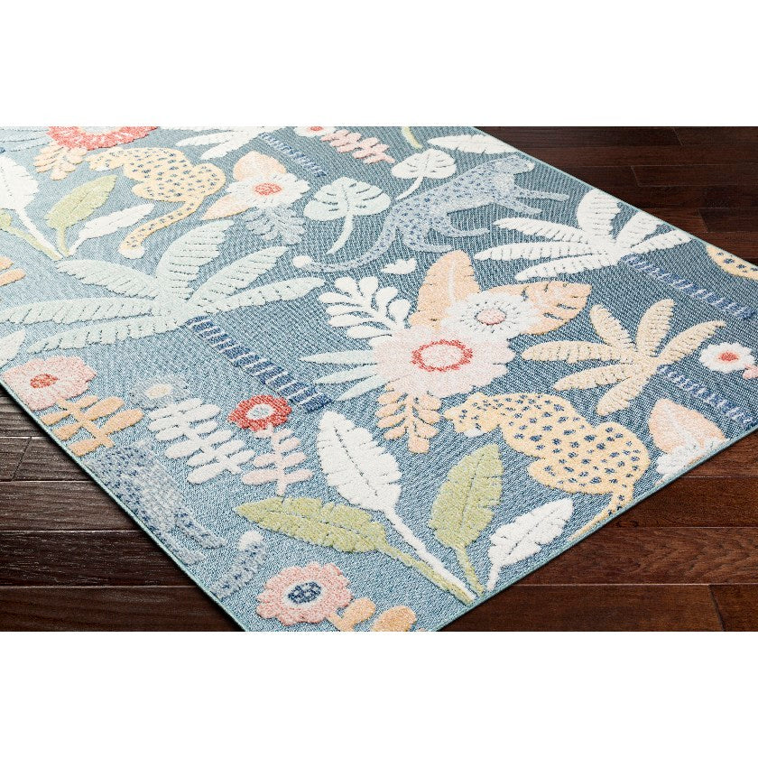Marquite Coastal Pale Blue Area Rug