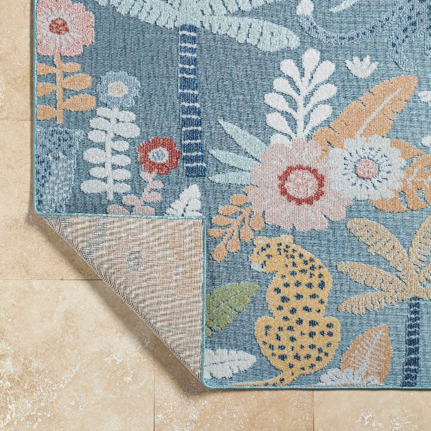 Marquite Coastal Pale Blue Area Rug
