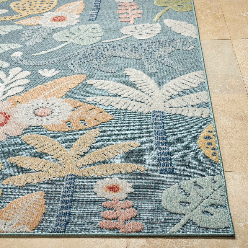 Marquite Coastal Pale Blue Area Rug
