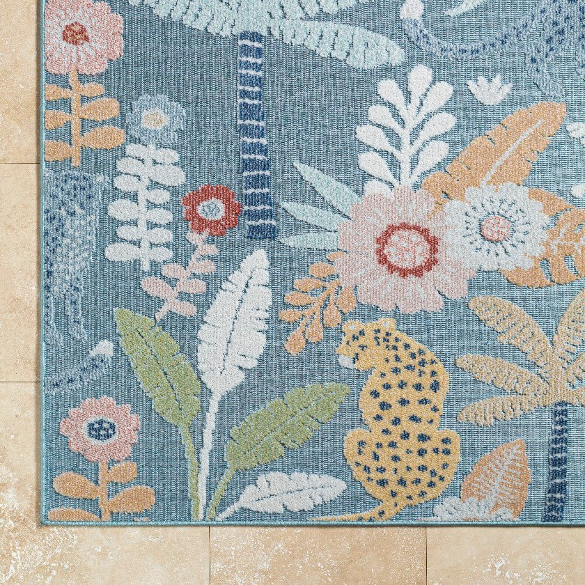 Marquite Coastal Pale Blue Area Rug
