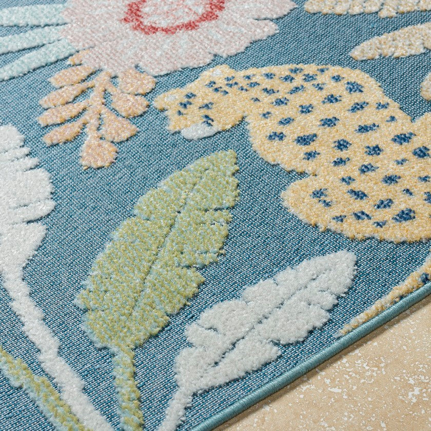 Marquite Coastal Pale Blue Area Rug