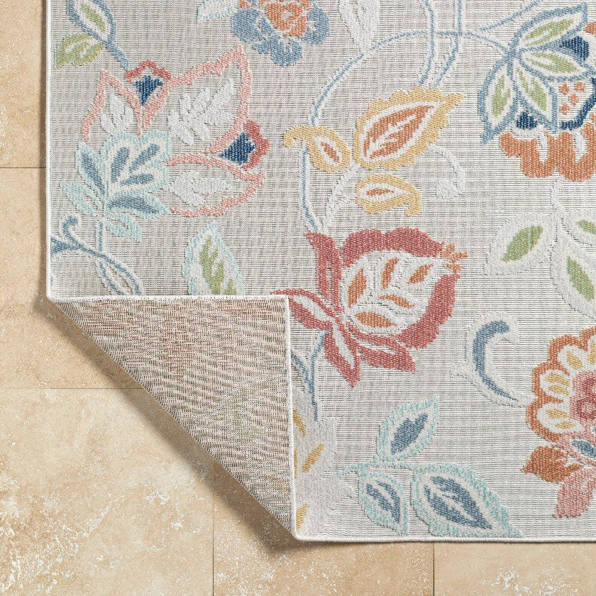 Ottis Coastal Cream/Rust Area Rug