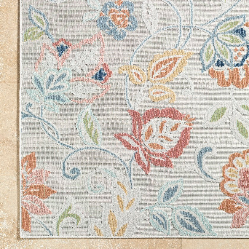 Ottis Coastal Cream/Rust Area Rug