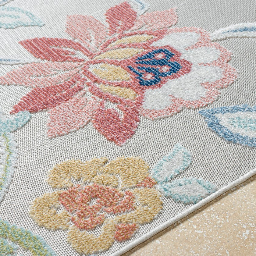 Ottis Coastal Cream/Rust Area Rug
