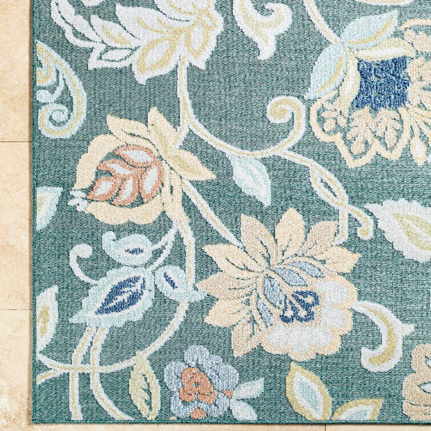 Ottis Coastal Charcoal/Rust Area Rug